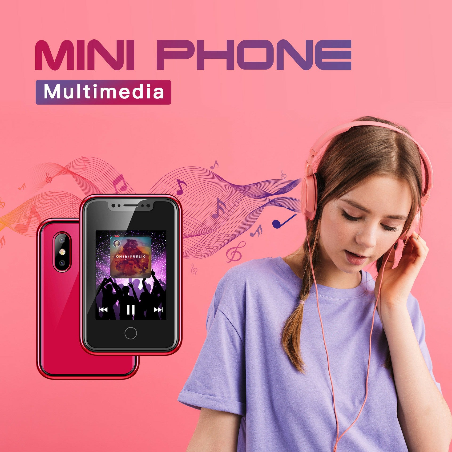8XR 1.77-inch Mini Cellphone Dual SIM Dual Standby Touch Screen Mobile Phone