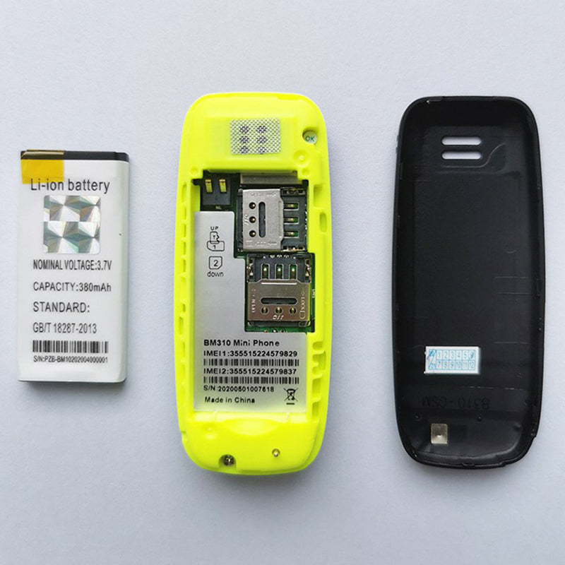 BM310 0.66-inch Screen 2G GSM Mobile Phone Dual-SIM Mini Bar Phone
