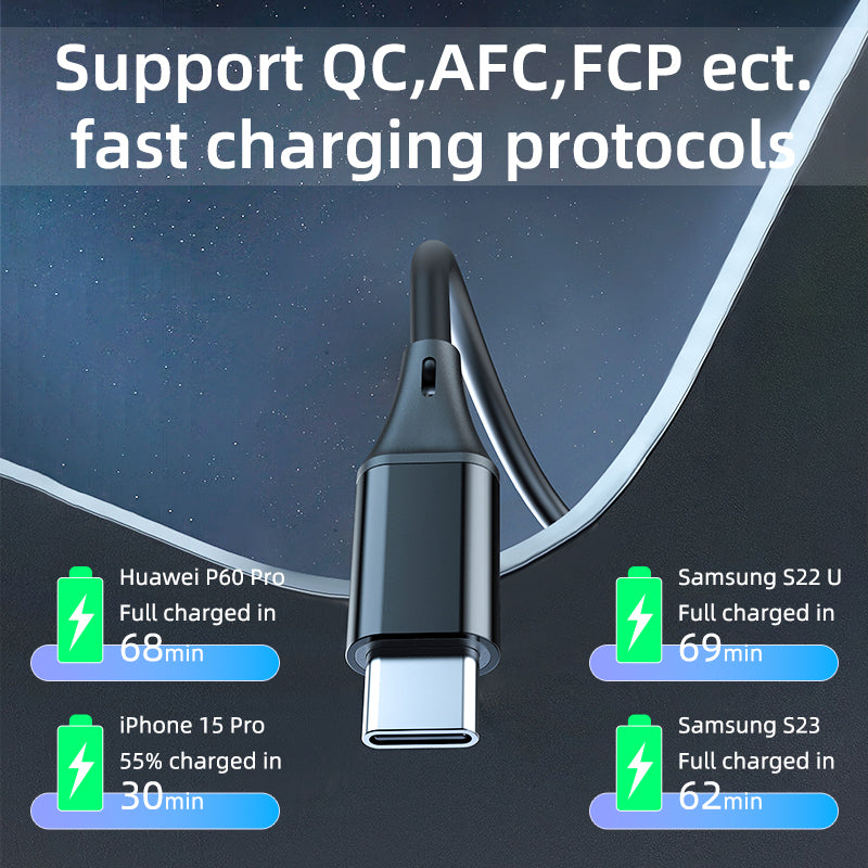 K18A USB+Type-C Dual Port Aluminum Alloy Car Charger with PD 30W Retractable Type-C Cable