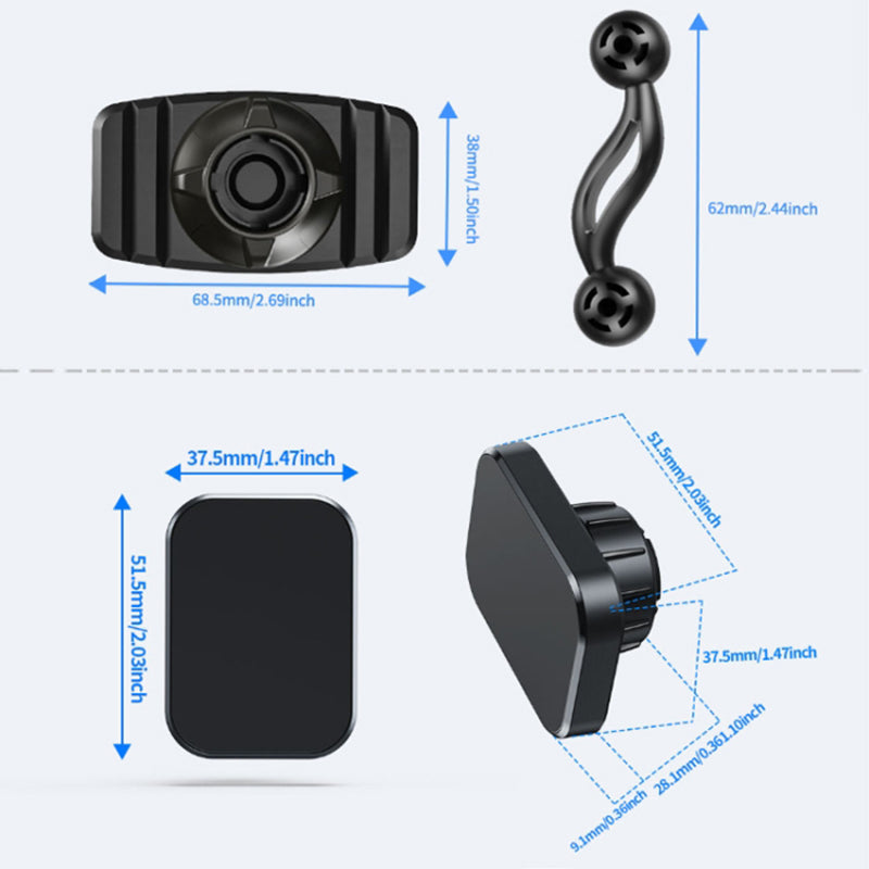 C1 Magnetic Mobile Phone Car Mount Holder 360-Degree Universal Dashboard Cradle