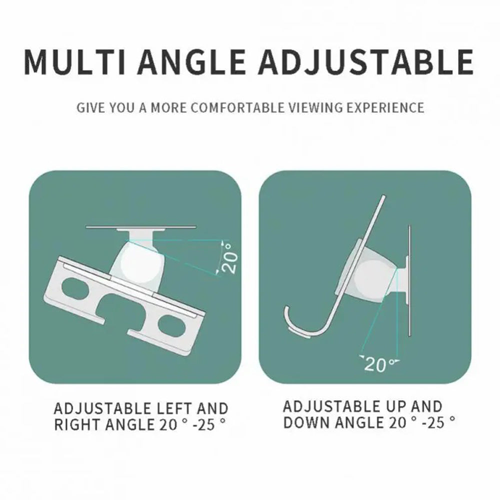 B10 Wall Mount Phone Holder Punch-free Bathroom Adjustable Angle Tablet Stand