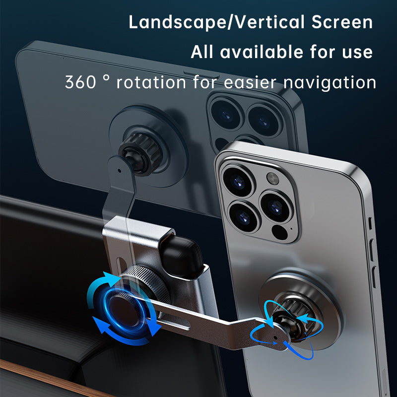 Floating Cell Phone Holder with Metal Stand Base + Magnetic Mount for iPhone 16 / 16 Ultra / 16 Pro / 16 Pro Max