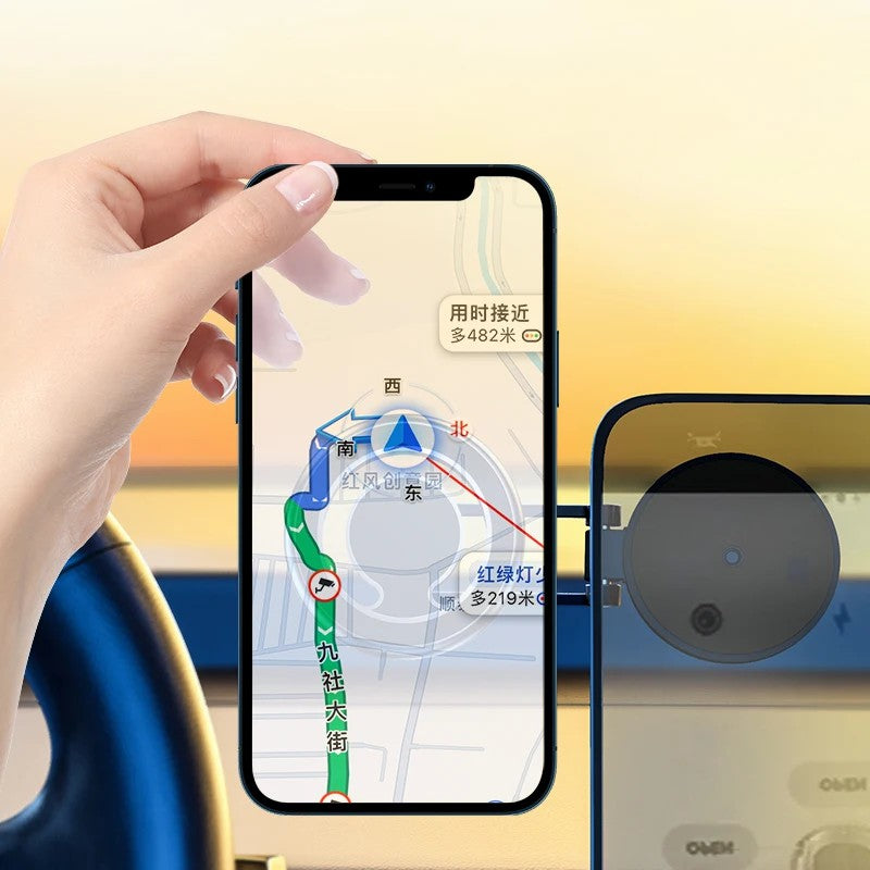 D27 Desktop Magnetic Phone Stand Folding Car Phone Holder for Tesla Floating Screen