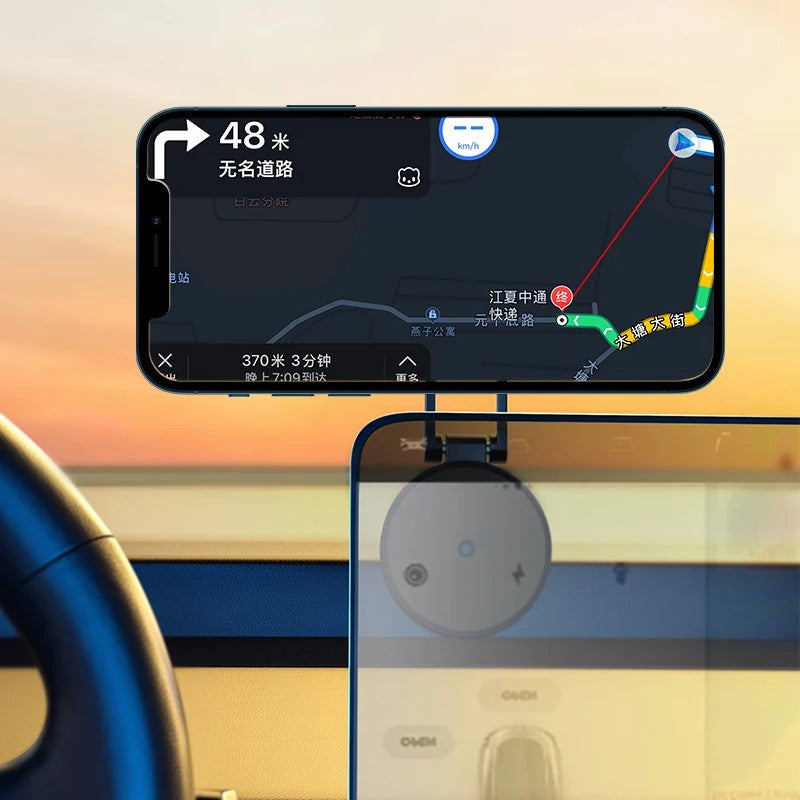 D27 Desktop Magnetic Phone Stand Folding Car Phone Holder for Tesla Floating Screen