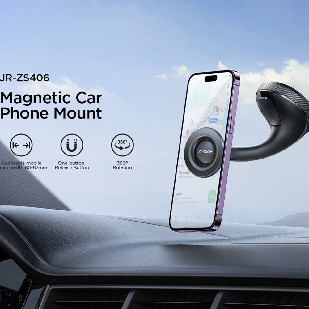 JOYROOM JR-ZS406 For 4.7-7 Inch Phones Suction Cup Mount Magnetic Car Cellphone Holder