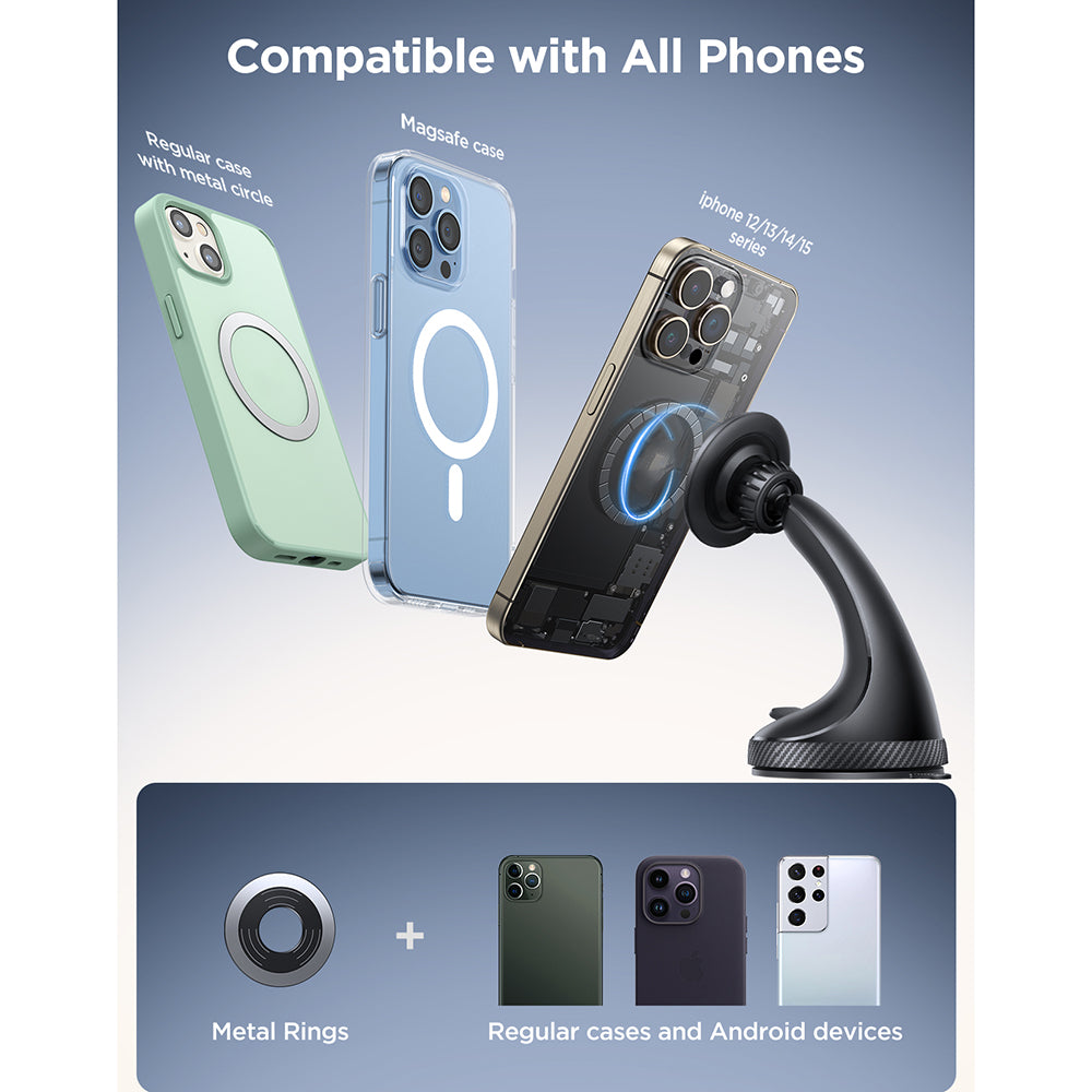JOYROOM JR-ZS406 For 4.7-7 Inch Phones Suction Cup Mount Magnetic Car Cellphone Holder
