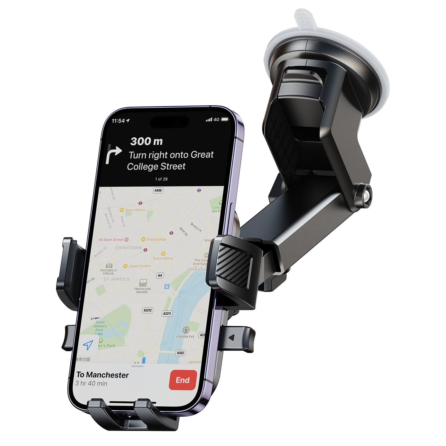 JOYROOM JR-OK6 Car Dashboard Self-Adhesive Mounting Cell Phone Clamp Holder Bracket for iPhone 16 / 16 Ultra / 16 Pro / 16 Pro Max