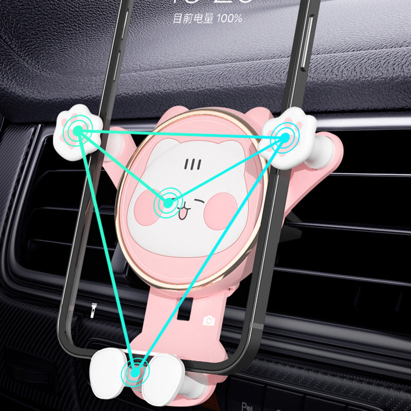 ICARER FAMILY Cat Paw Design Gravity Car Phone Holder for iPhone 16 / 16 Ultra / 16 Pro / 16 Pro Max
