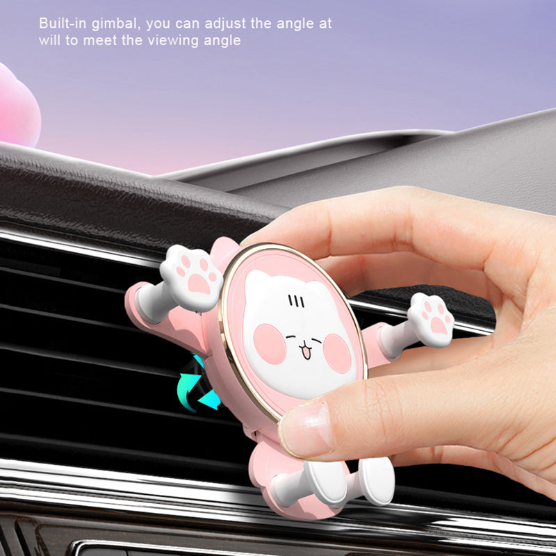 ICARER FAMILY Cat Paw Design Gravity Car Phone Holder for iPhone 16 / 16 Ultra / 16 Pro / 16 Pro Max