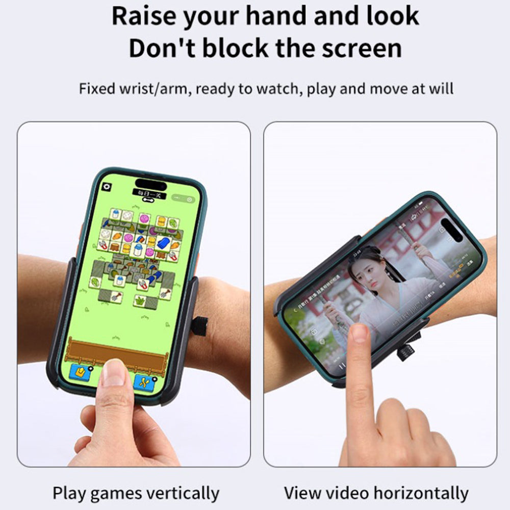 XW-W01 4.0-7.0 inch Running Wristband Phone Holder for iPhone 16 / 16 Ultra / 16 Pro / 16 Pro Max Jogging Wrist Bands 360° Rotatable