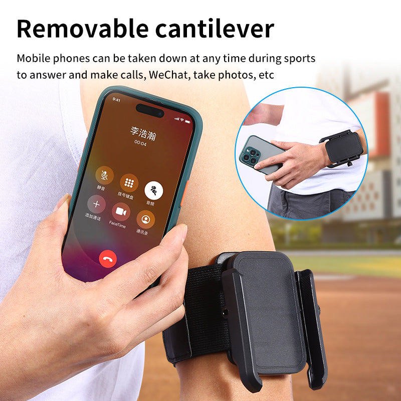 XW-W01 4.0-7.0 inch Running Wristband Phone Holder for iPhone 16 / 16 Ultra / 16 Pro / 16 Pro Max Jogging Wrist Bands 360° Rotatable