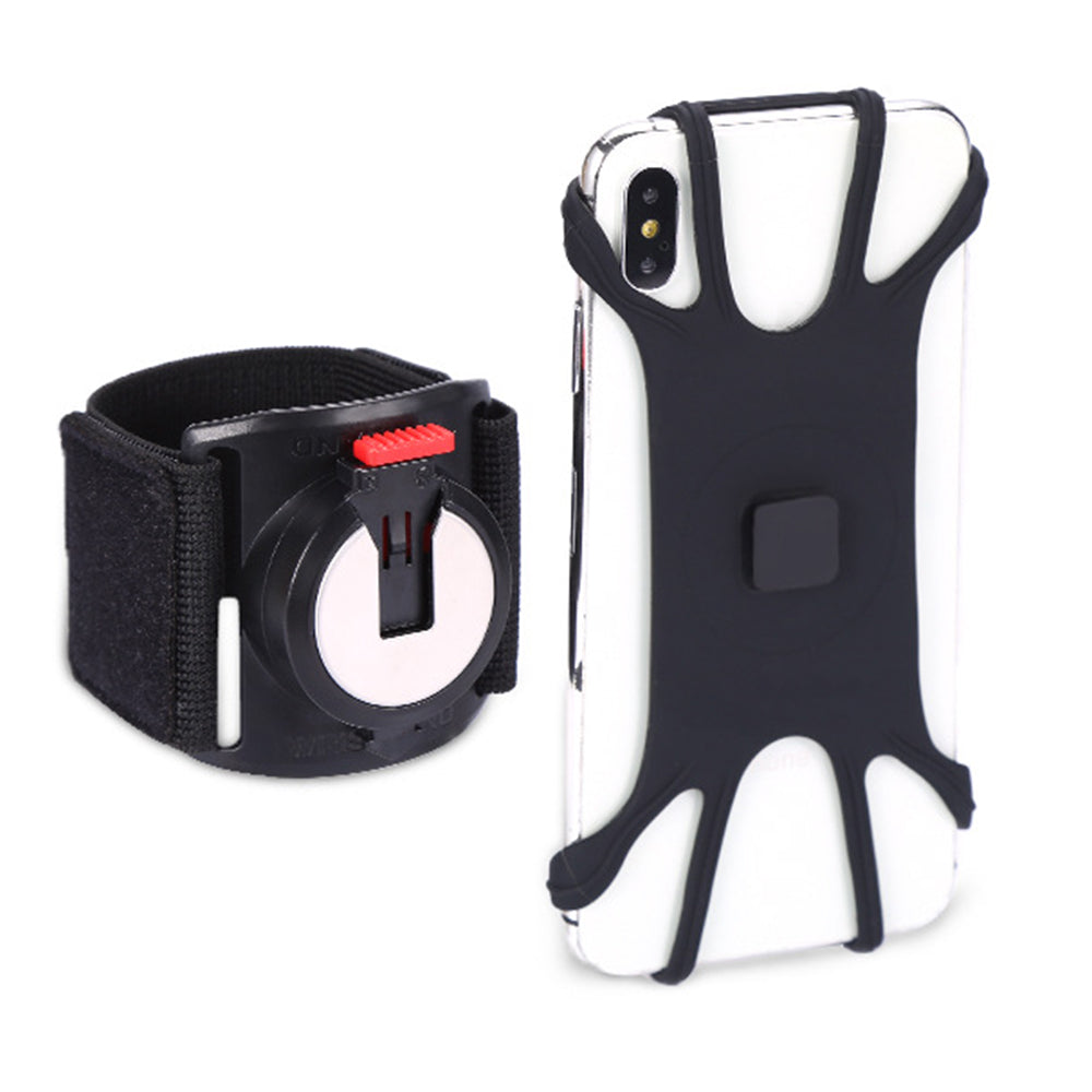 X02 Silicone Strap Design Detachable Phone Holder for iPhone 16 / 16 Ultra / 16 Pro / 16 Pro Max Cycling Running Armband Phone Bracket