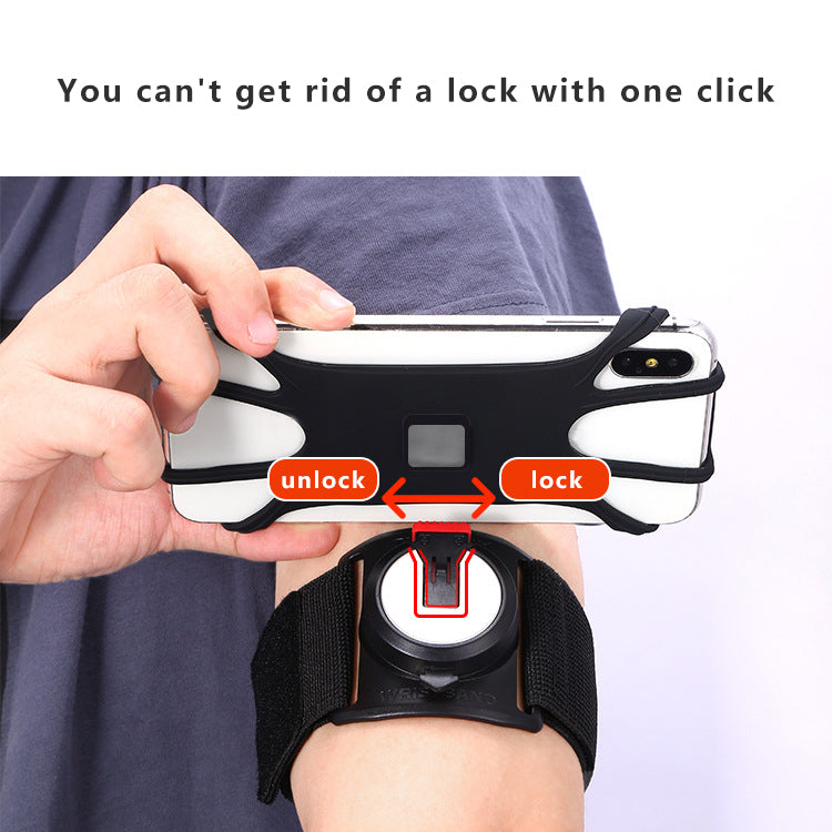 X02 Silicone Strap Design Detachable Phone Holder for iPhone 16 / 16 Ultra / 16 Pro / 16 Pro Max Cycling Running Armband Phone Bracket