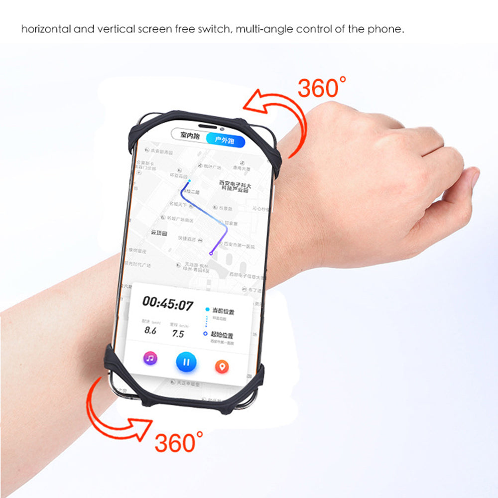 X02 Silicone Strap Design Detachable Phone Holder for iPhone 16 / 16 Ultra / 16 Pro / 16 Pro Max Cycling Running Armband Phone Bracket