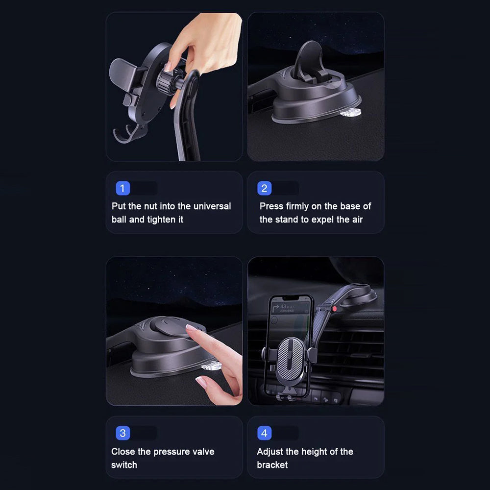 D23+ES For 4-6.7 Inch Car Phone Holder Mount Suction Cup Car Cellphone Holder
