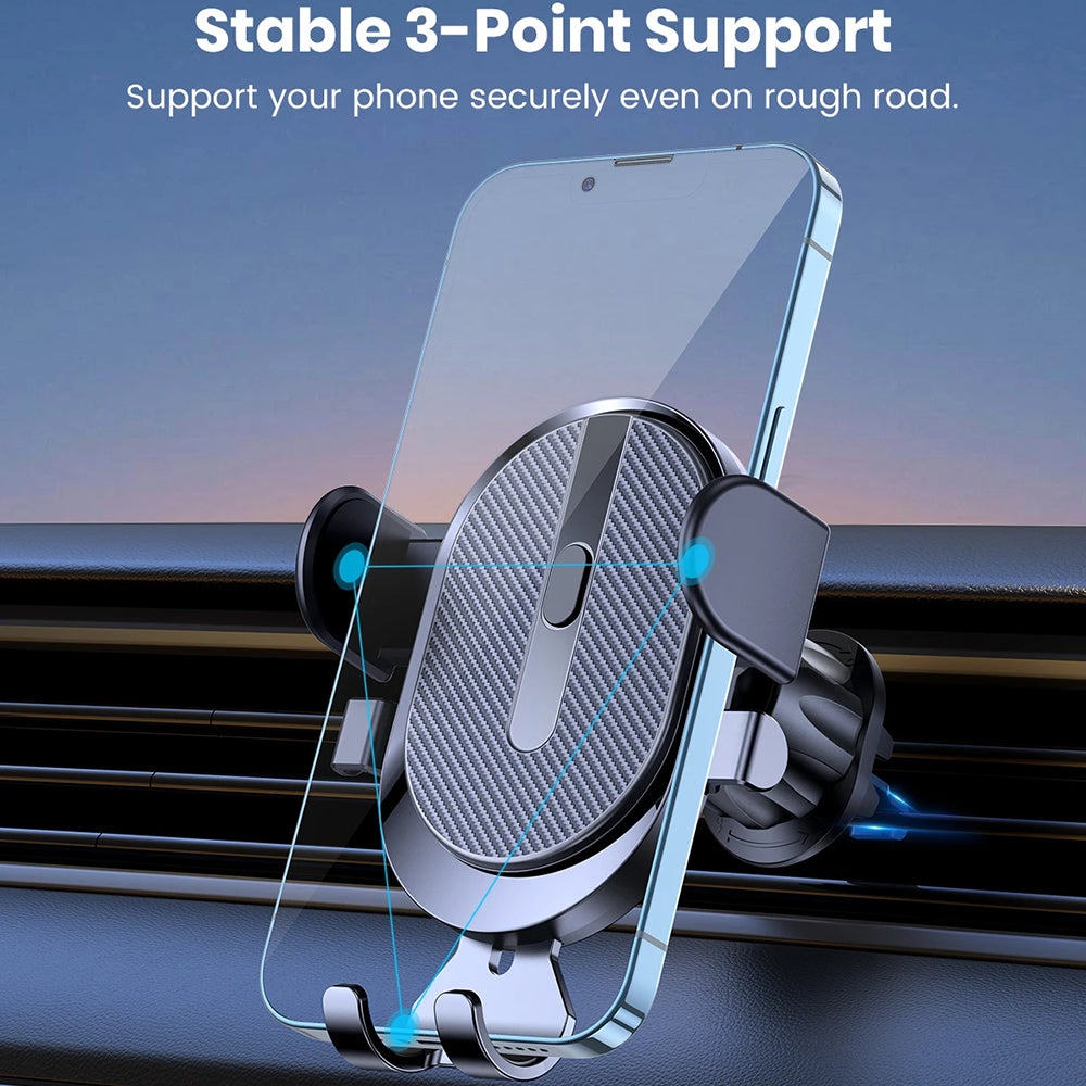 D23+CF Car Phone Holder Air Vent Cell Phone Holder for Car Hands Free Easy Clamp Cradle in Vehicle