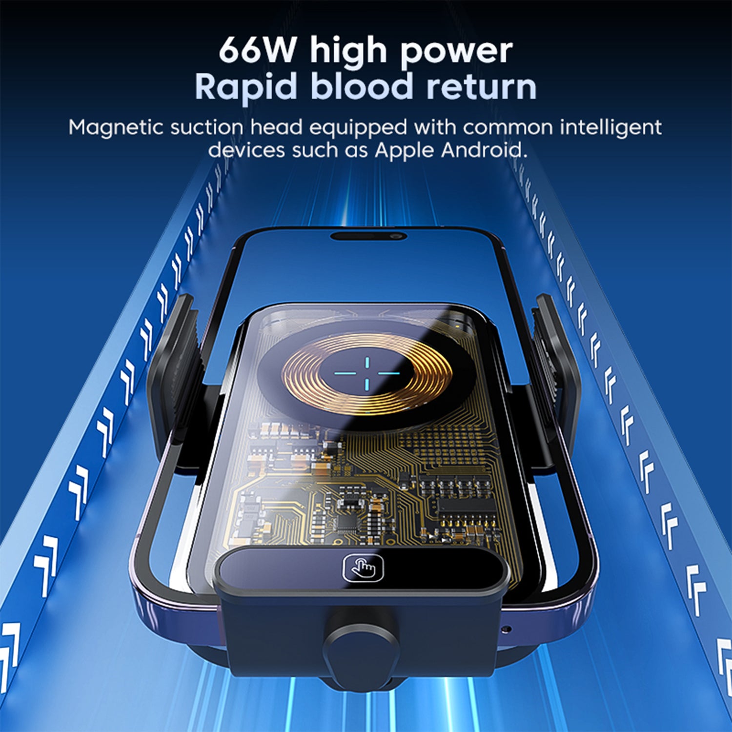 X11s Transparent Car Air Vent Phone Holder Wireless Charger Phone Charging Bracket