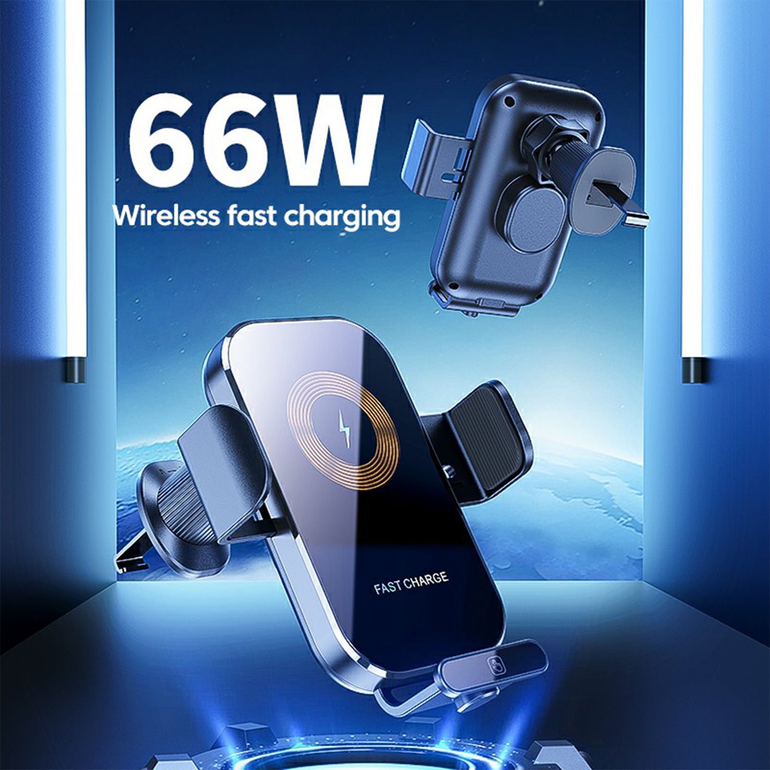 X12s 66W High Power Intelligent Induction Car Air Vent Hook Wireless Charger