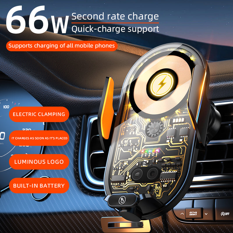 C23 Car Air Vent Phone Holder Wireless Charger 66W Phone Charging Bracket with 3 Magnetic Plugs