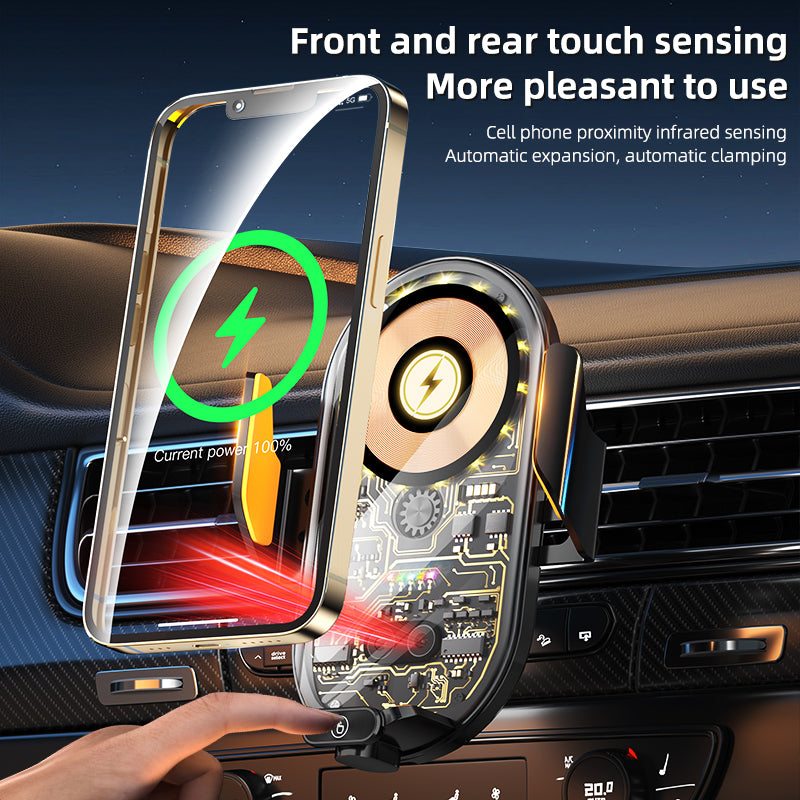 C23 Car Air Vent Phone Holder Wireless Charger 66W Phone Charging Bracket with 3 Magnetic Plugs