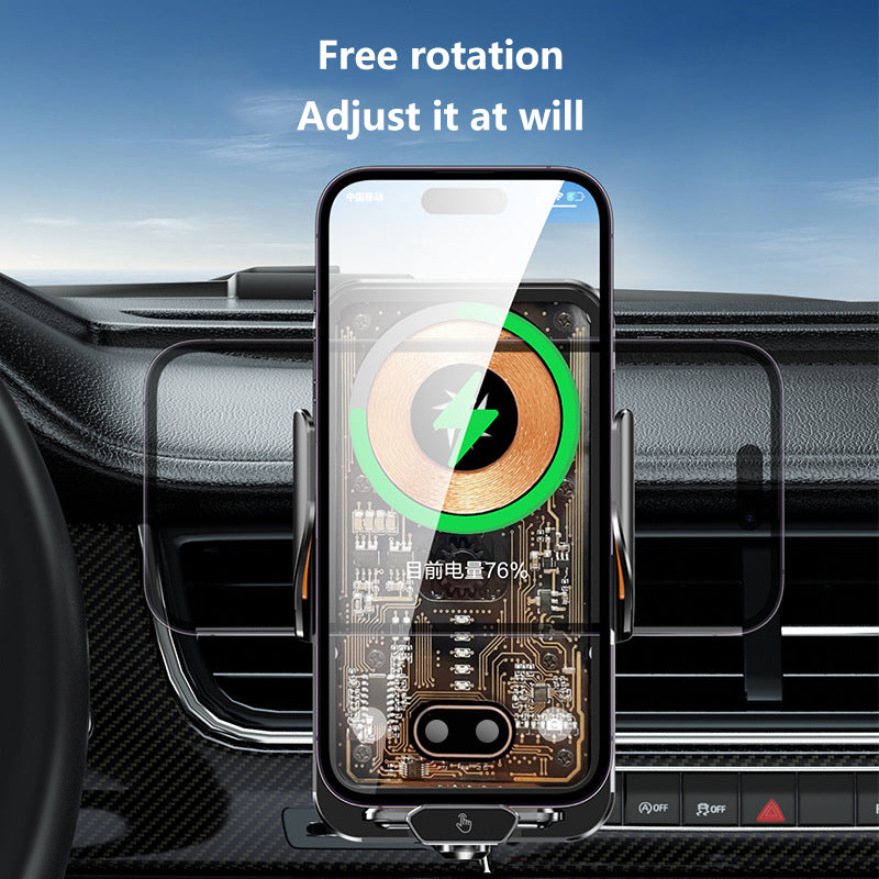 M7 Transparent Car Air Vent Phone Wireless Charger 66W Phone Charging Bracket with 3 Magnetic Plugs