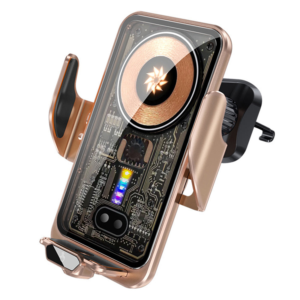 M7 Transparent Car Air Vent Phone Wireless Charger 66W Phone Charging Bracket with 3 Magnetic Plugs
