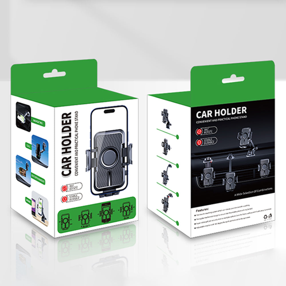 D55+105 Car Dashboard Phone Holder ABS Rotatable Suction Cup Cellphone Bracket