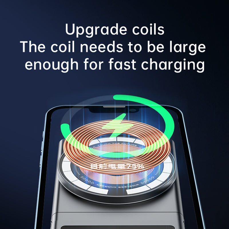 A7 For Tesla Model 3 / Y Transparent Phone Charging Dock 15W Magnetic Wireless Charger