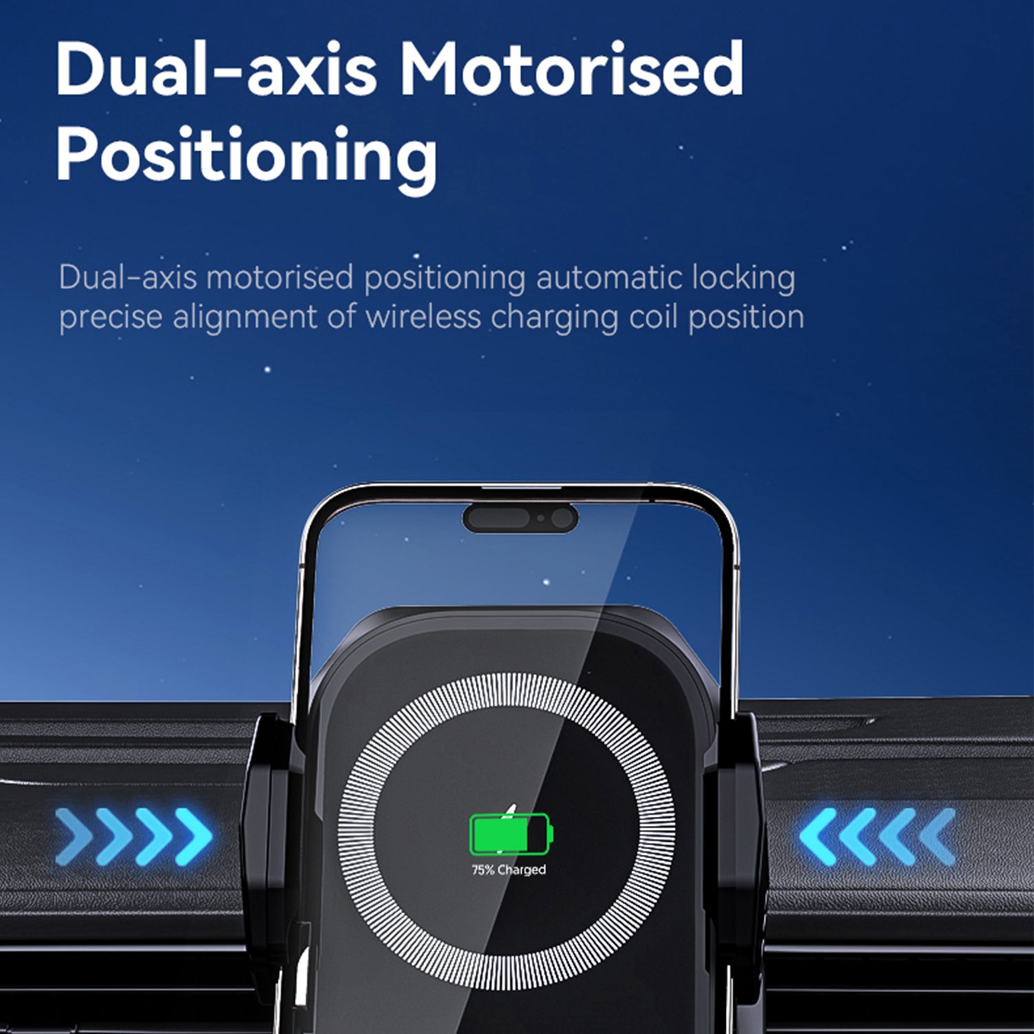 X20 15W Car Wireless Charger 360-Degree Rotation Air Vent Mount Phone Charging Bracket