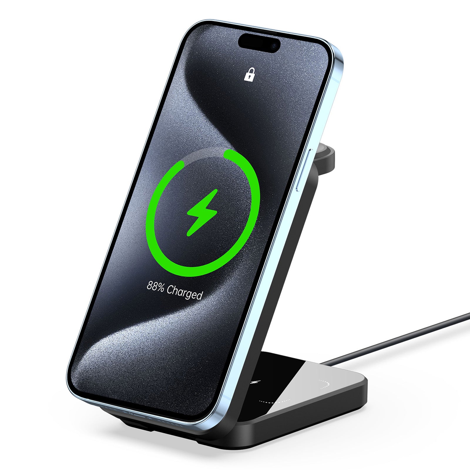 DUZZONA W17 3 in 1 Charging Station 15W Magnetic Foldable Wireless Charger Stand