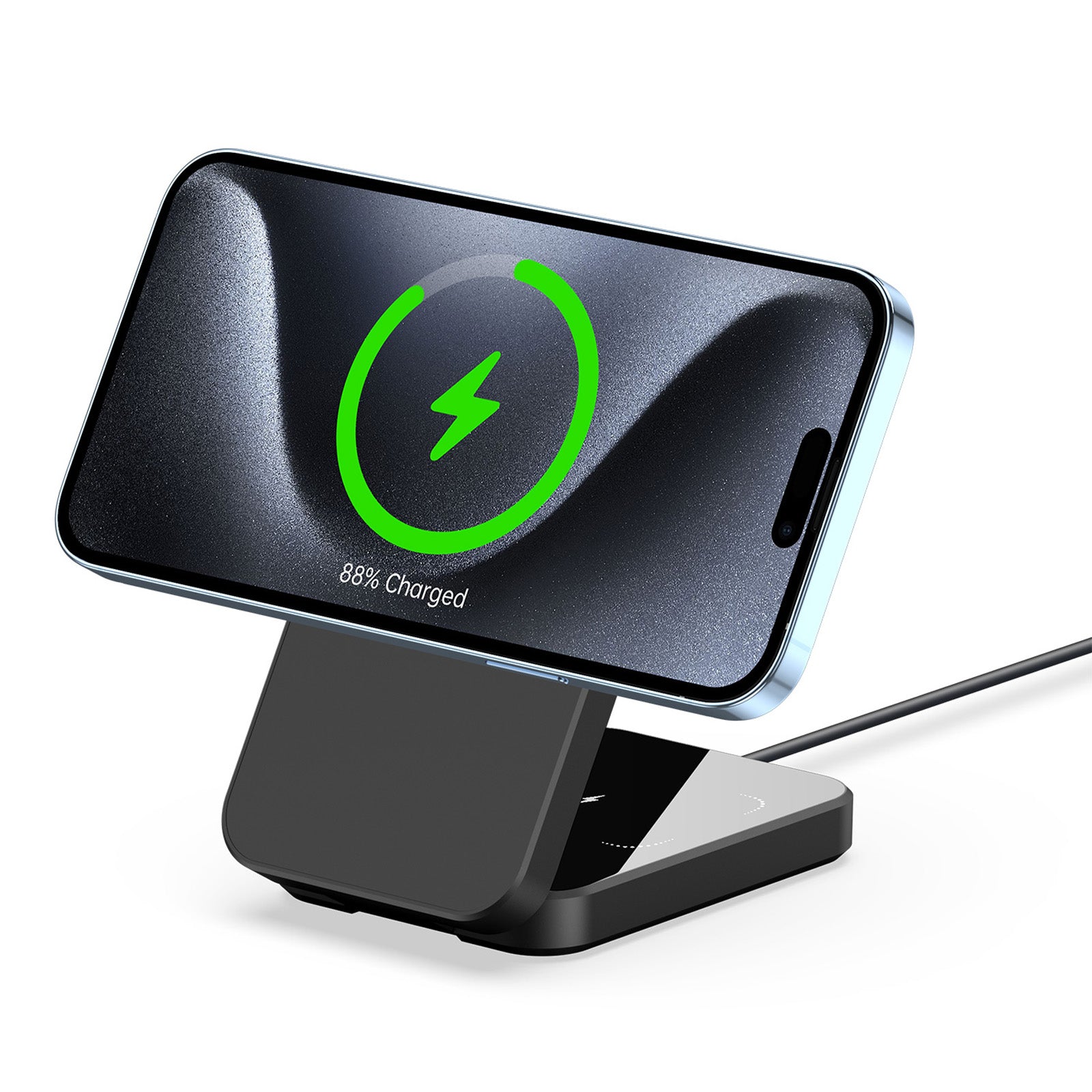 DUZZONA W17 3 in 1 Charging Station 15W Magnetic Foldable Wireless Charger Stand