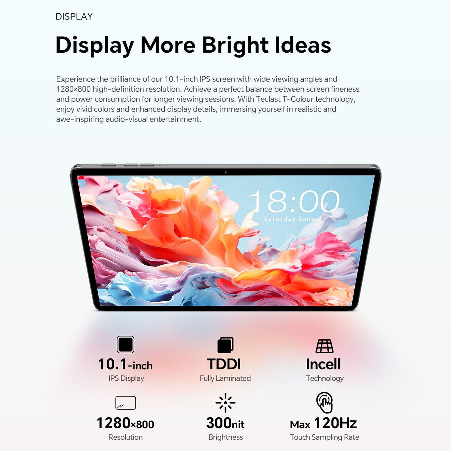 TECLAST P30T 4GB+128GB Android 14 WiFi Tablet 10.1-inch