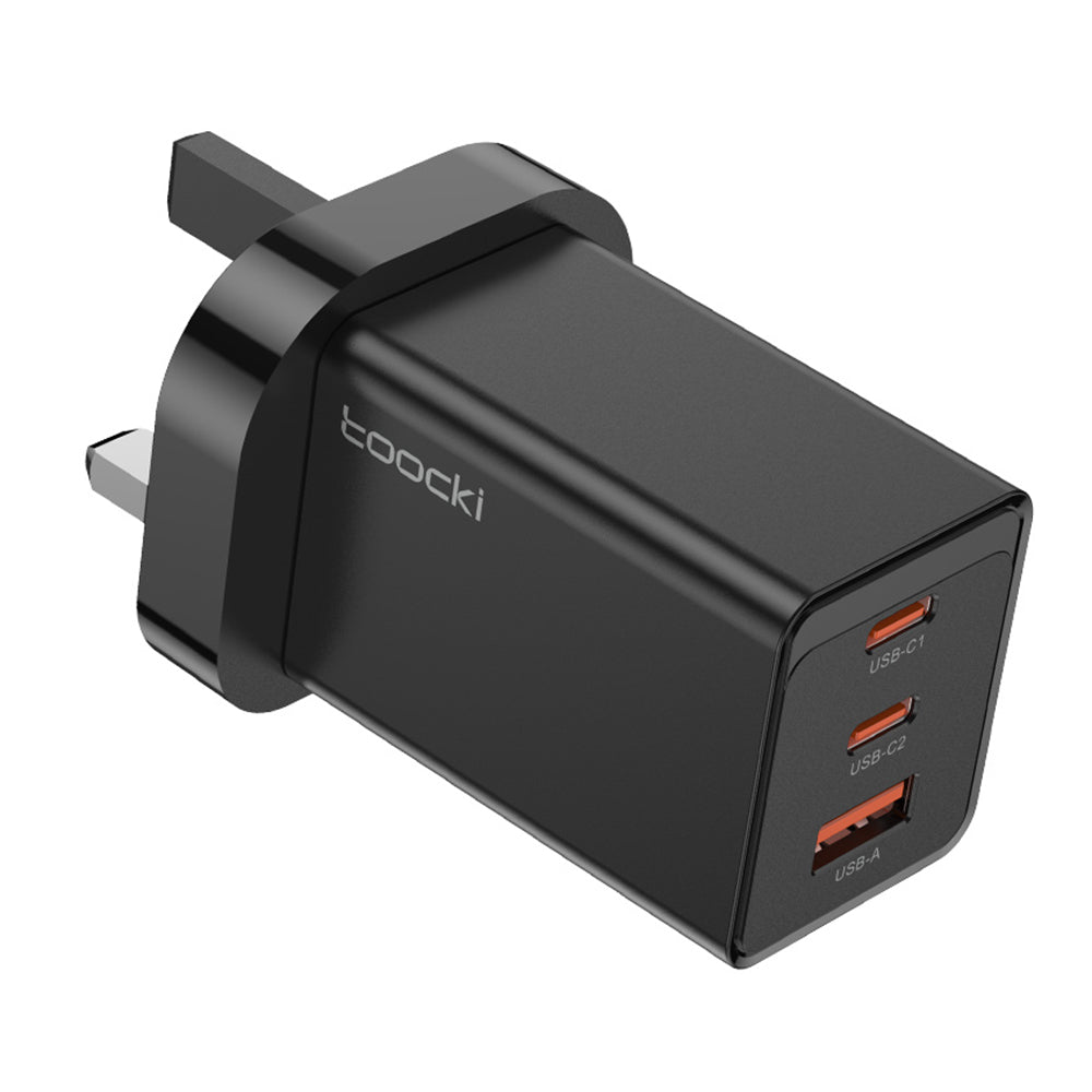 TOOCKI PD 67W Fast Charging Adapter Dual Type-C+1 USB-A GaN Wall Charger
