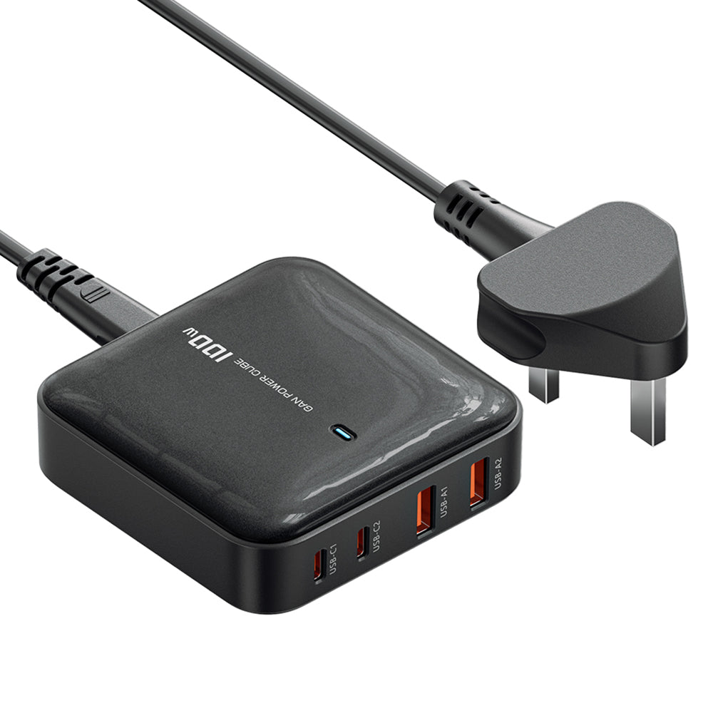 TOOCKI 100W High Power GaN Desktop Charger with 1.5m AC Cable, 2 Type-C+2 USB-A