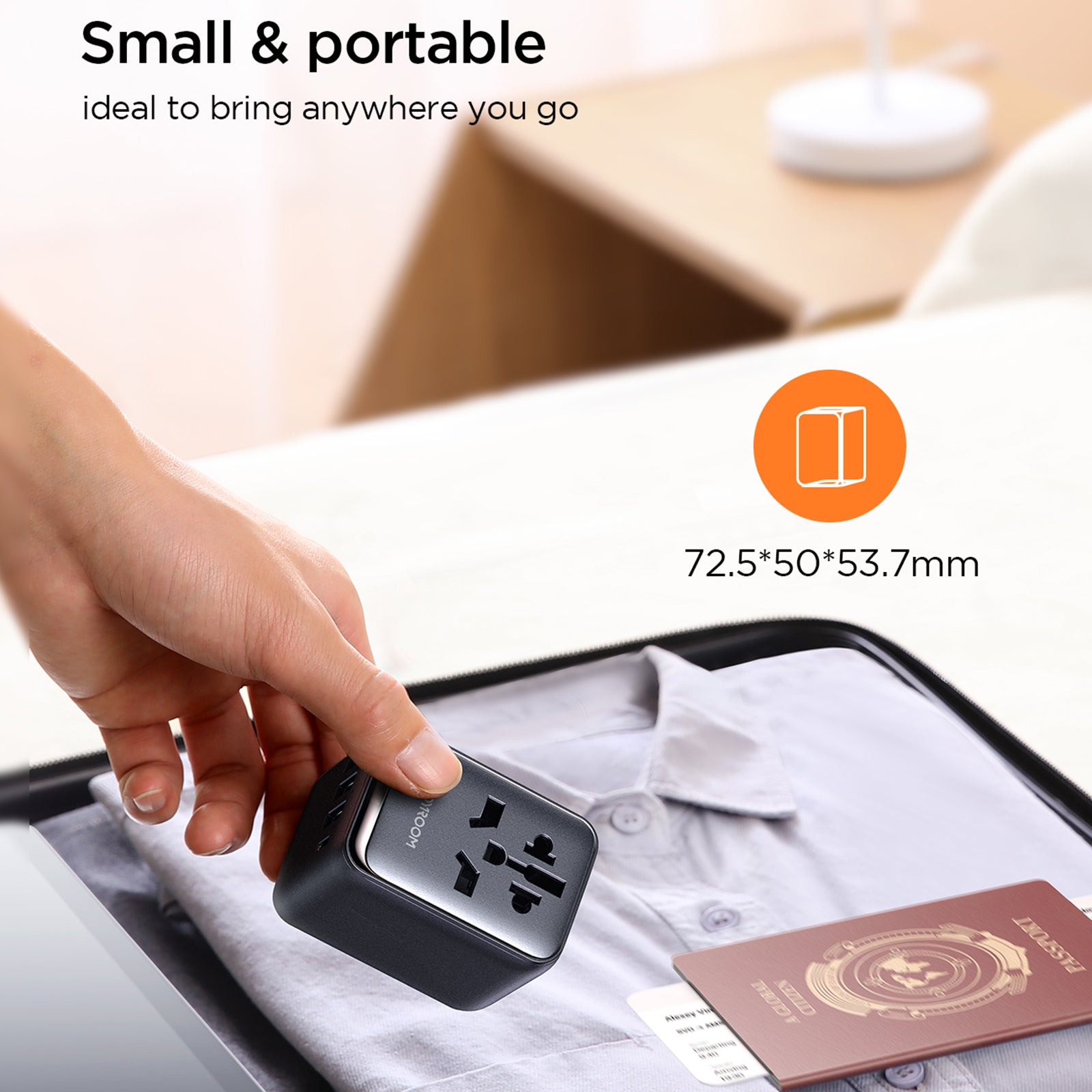 JOYROOM JR-TCW01 17W Travel Adapter Multifunction Type-C+3USB-A Power Charger Converter