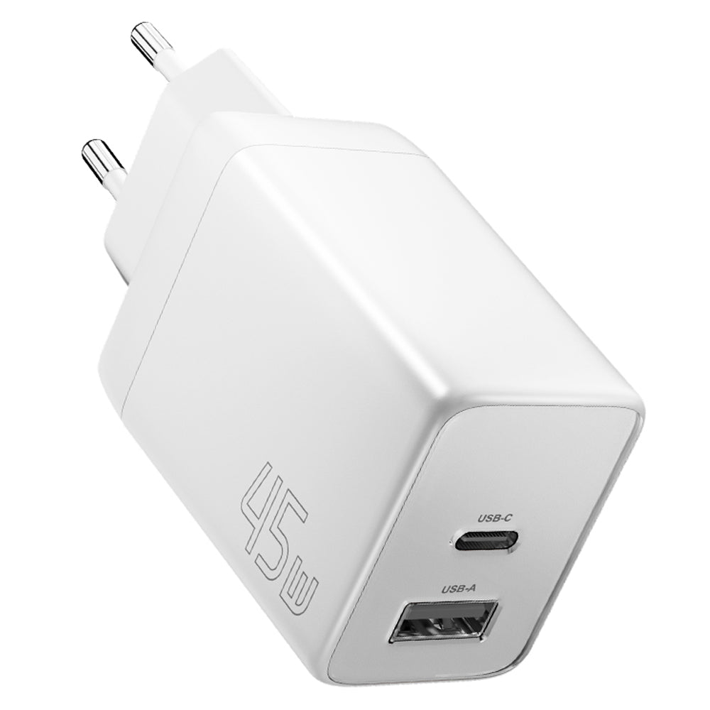 ESSAGER ES-CD40 45W GaN Travel Charger Type-C + USB-A Phone Tablet Power Adapter