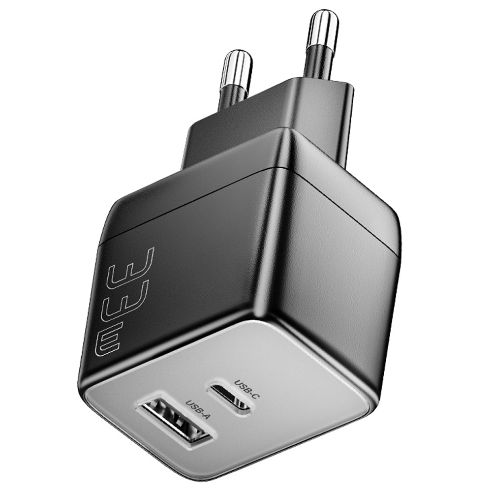 ESSAGER PD 33W Fast Charging Wall Charger USB-A + Type-C Travel GaN Adapter