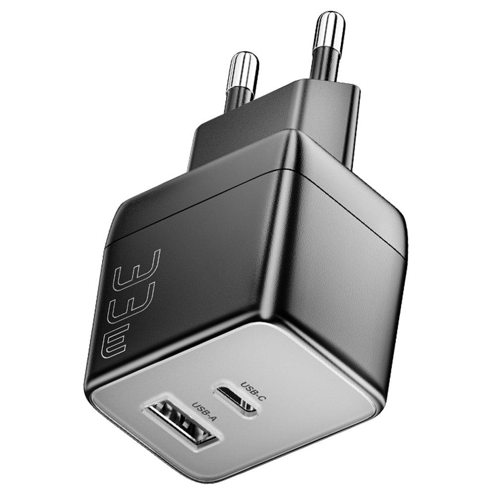 ESSAGER PD 33W Fast Charging Wall Charger USB-A + Type-C Travel GaN Adapter