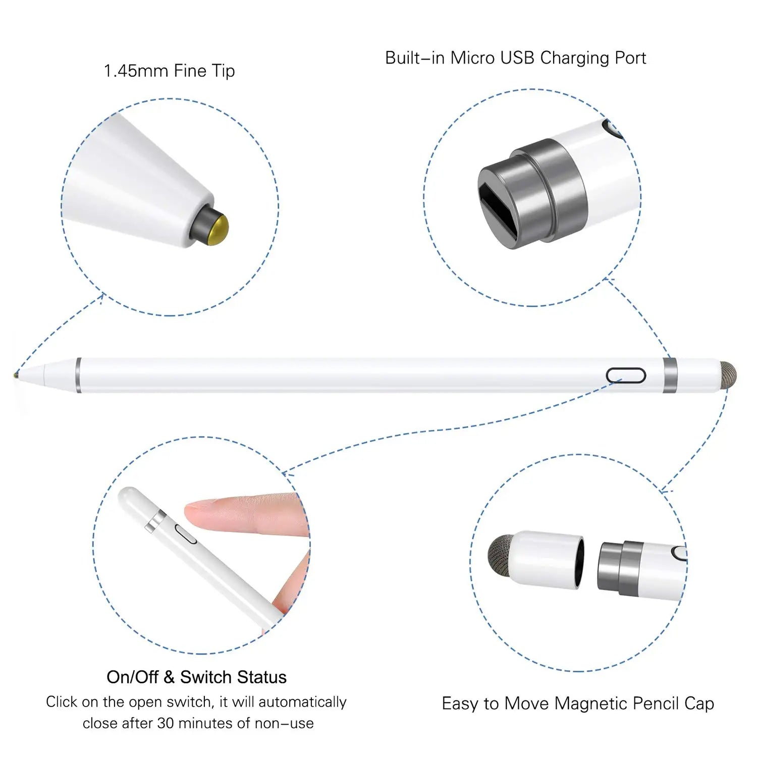 Lightweight Active Capacitive Stylus Pen for Cell Phone, Tablet Writing Drawing Pencil