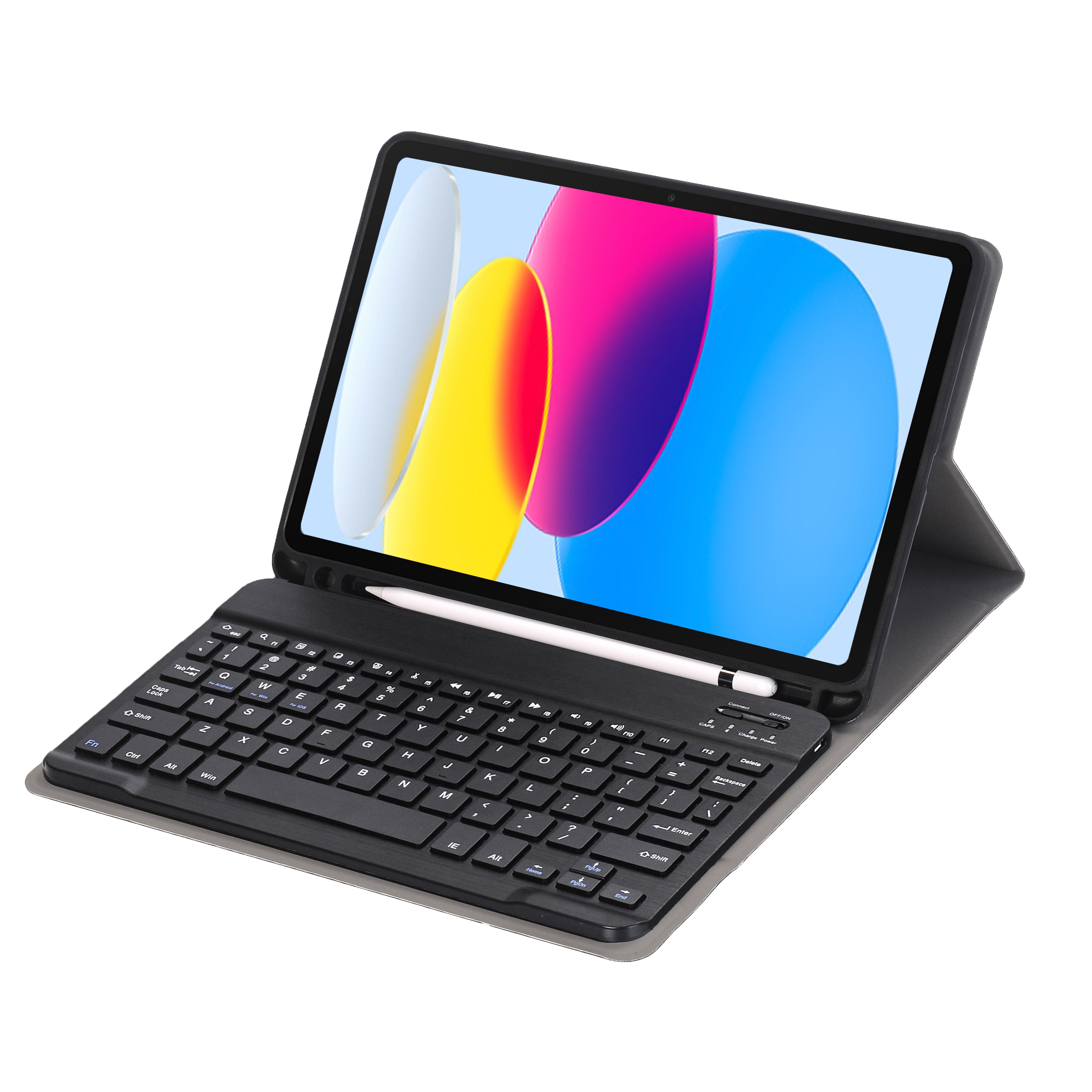 A07B For iPad 9.7-inch (2017) / (2018) / iPad Pro 9.7 inch (2016) / Air 2 / Air (2013) Bluetooth Keyboard Case with Pen Slot