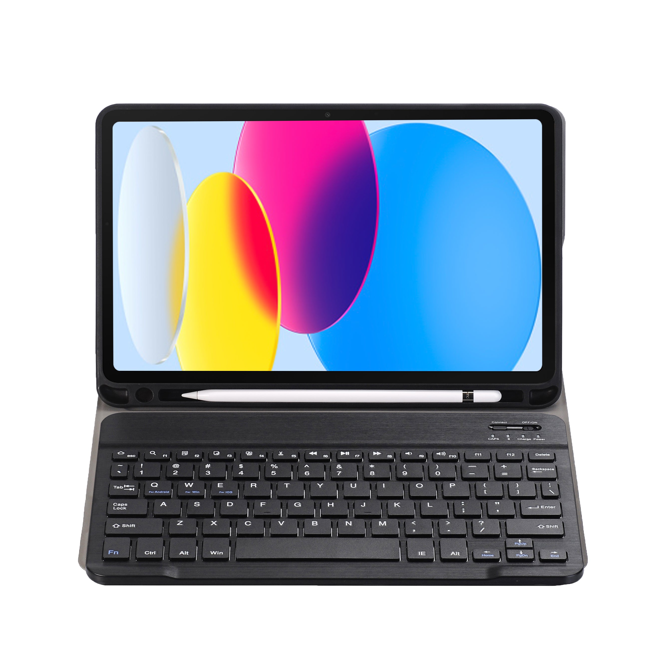 A07B For iPad 9.7-inch (2017) / (2018) / iPad Pro 9.7 inch (2016) / Air 2 / Air (2013) Bluetooth Keyboard Case with Pen Slot