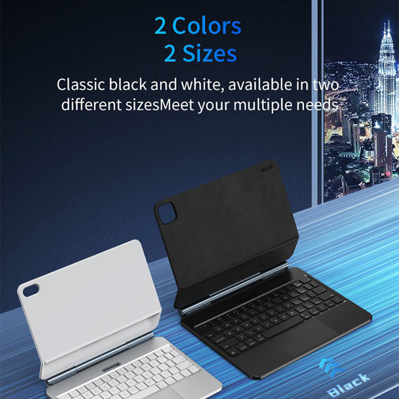 COOSTART For iPad Pro 11-inch (2018) / (2020) / (2021) / (2022) / iPad Air (2020) / (2022) Photovoltaic New Energy Bluetooth Keyboard Stand Cover