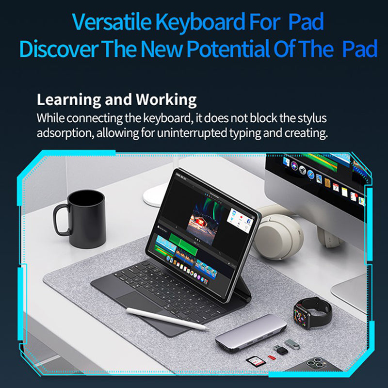 COOSTART For iPad Pro 12.9-inch (2018) / (2020) / (2021) / (2022) Bluetooth Keyboard Case Ultra Slim Protective Tablet Case