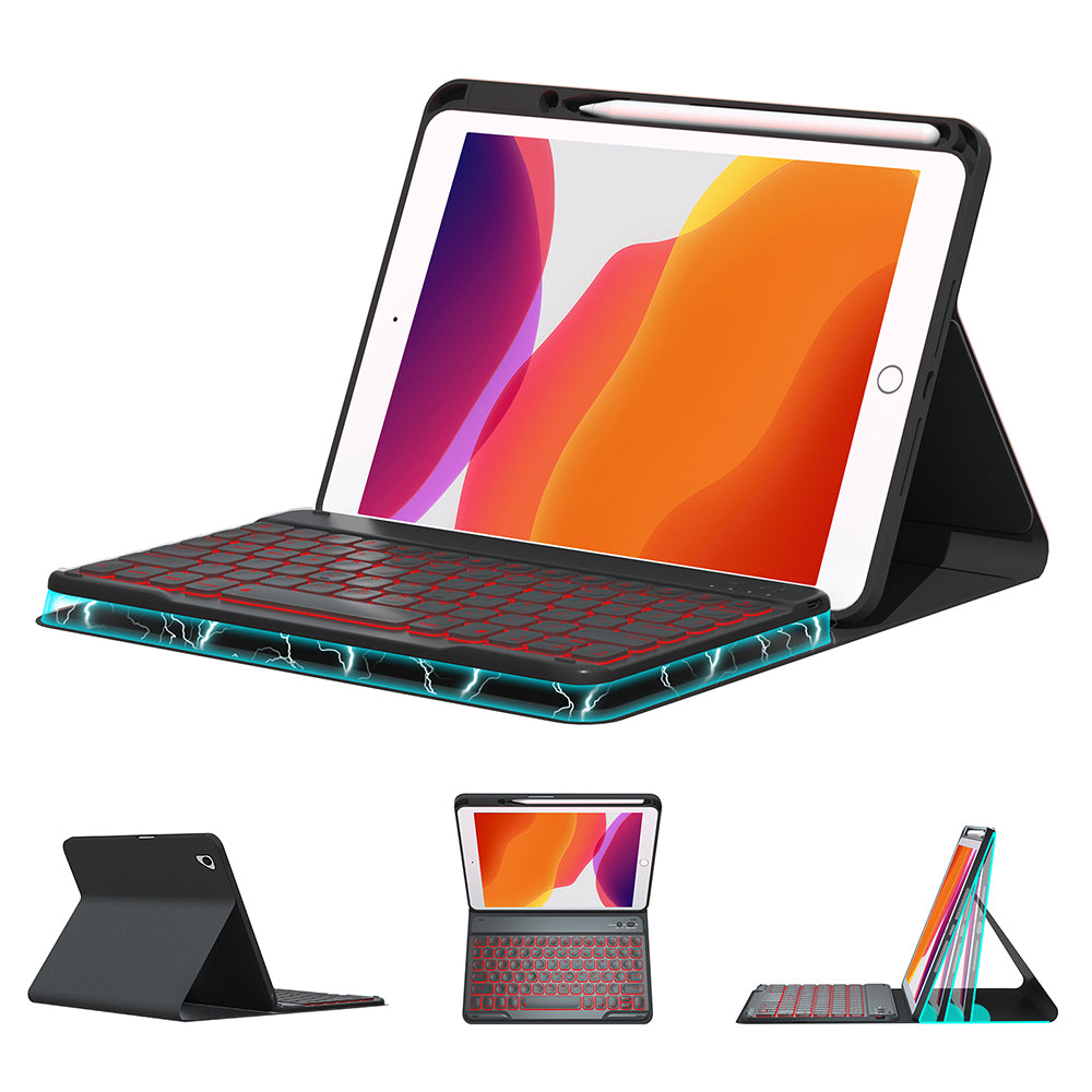 For iPad 10.2 (2021) / (2019) / (2020) / iPad Pro 10.5-inch (2017) / Air 10.5 inch (2019) Backlit Bluetooth Keyboard Tablet Case