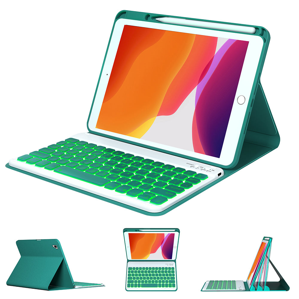 For iPad 10.2 (2021) / (2019) / (2020) / iPad Pro 10.5-inch (2017) / Air 10.5 inch (2019) Backlit Bluetooth Keyboard Tablet Case