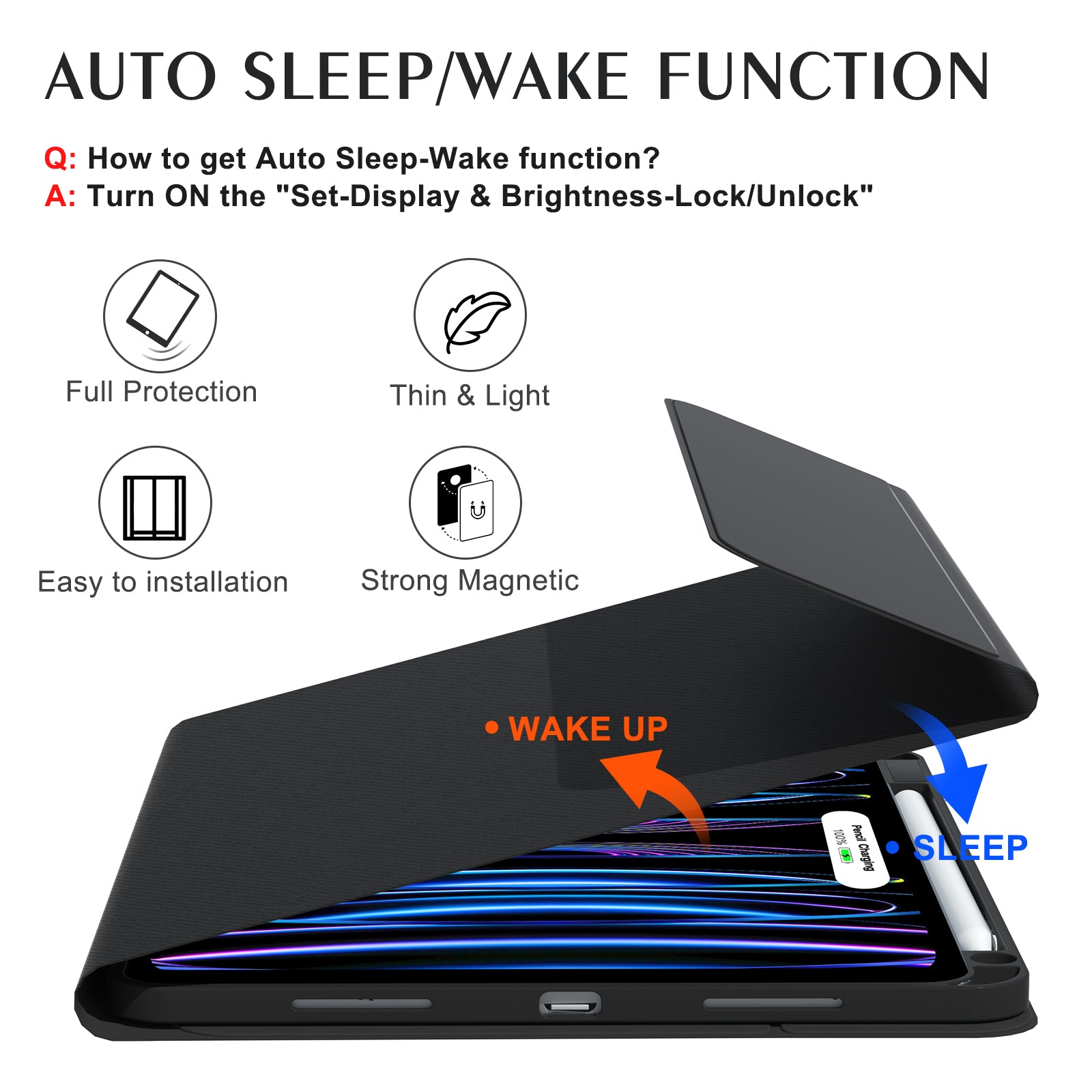 For iPad Pro 11-inch (2018) / (2020) / (2021) / (2022) / iPad Air (2020) / (2022) Tablet Case Backlit Bluetooth Keyboard