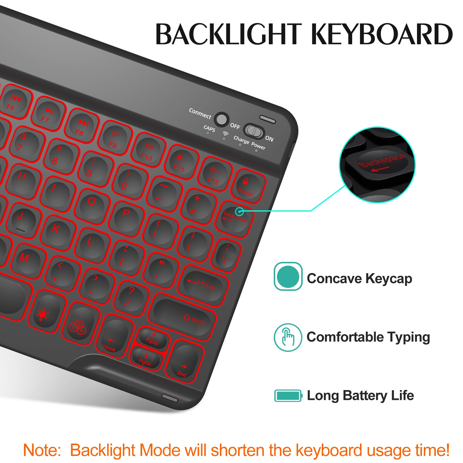 For iPad Pro 11-inch (2018) / (2020) / (2021) / (2022) / iPad Air (2020) / (2022) Tablet Case Backlit Bluetooth Keyboard