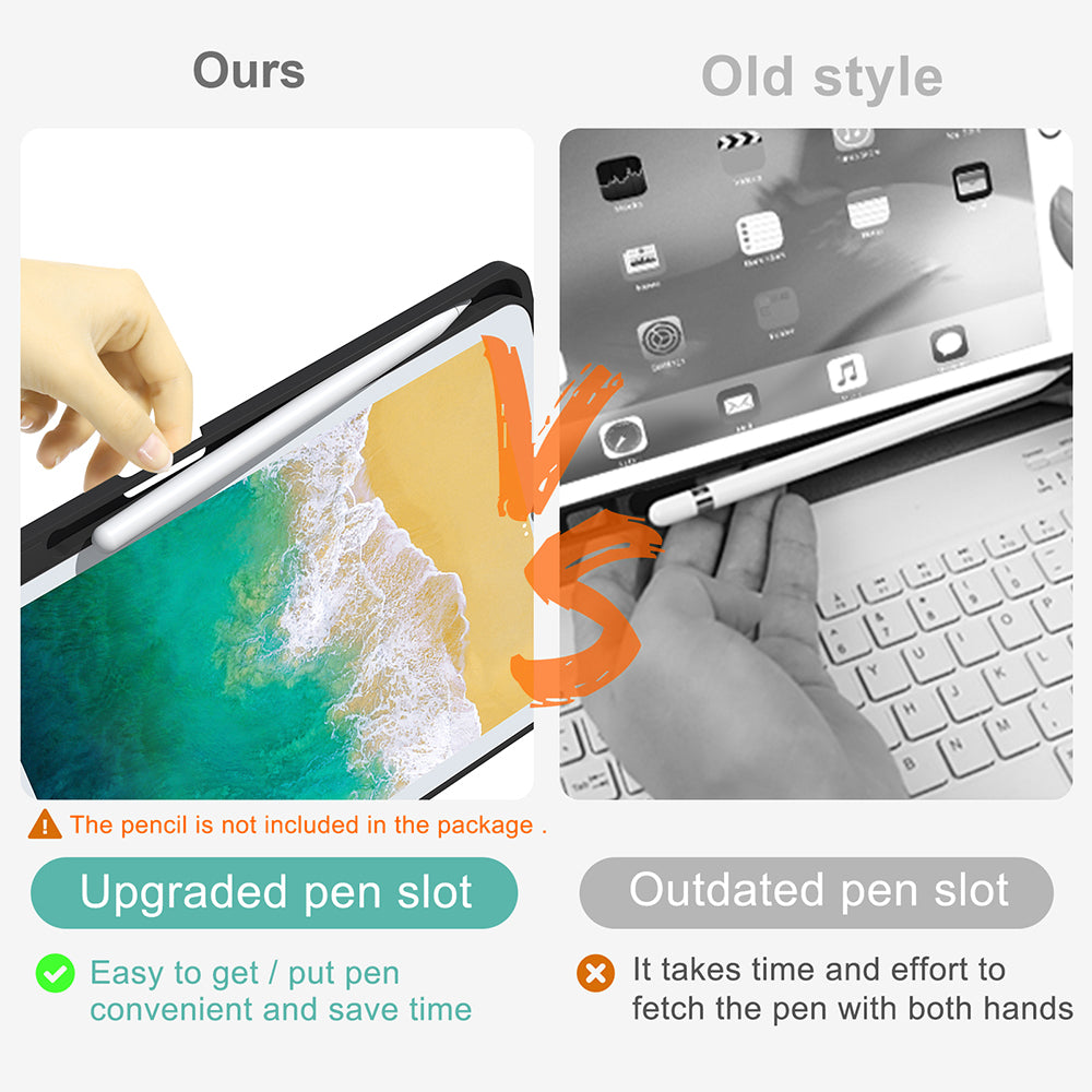 For iPad 9.7-inch (2017) / (2018) / iPad Air 2 Backlit Bluetooth Keyboard Tablet Leather Case