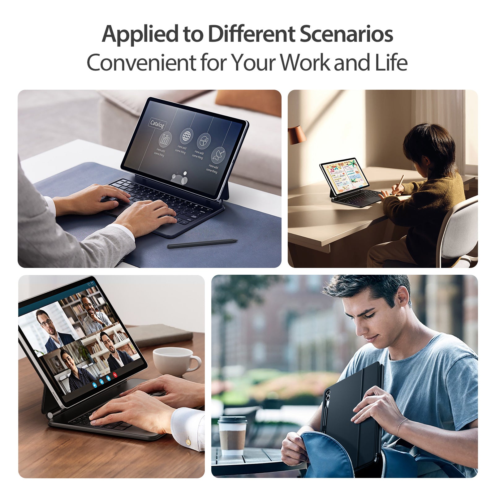 DUX DUCIS For Samsung Galaxy Tab S9+ / S8+ / S7+ Tablet Case Floating Magnetic Bluetooth Keyboard