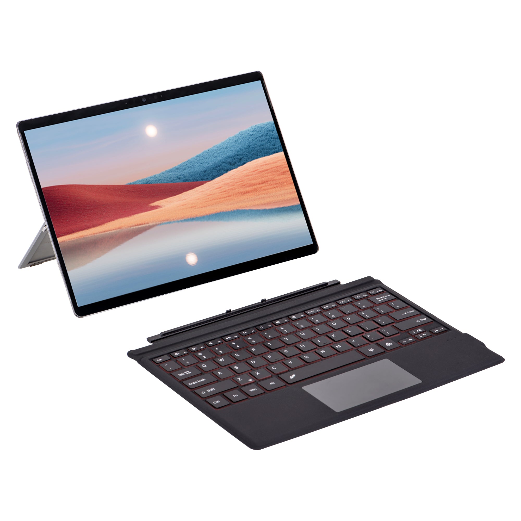 1089D-C For Microsoft Surface Pro 3 / 4 / 5 / 6 / 7 / 7+ Magnetic Absorption Backlit Bluetooth Tablet Keyboard